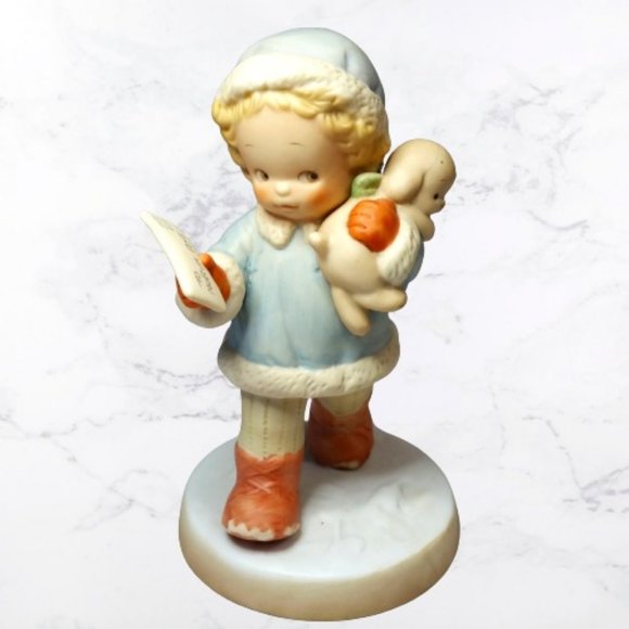 Memories of Yesterday "I Hope Santa is Home..." - 1988 Enesco Ceramic Figurine 1 - Picture 1 of 3